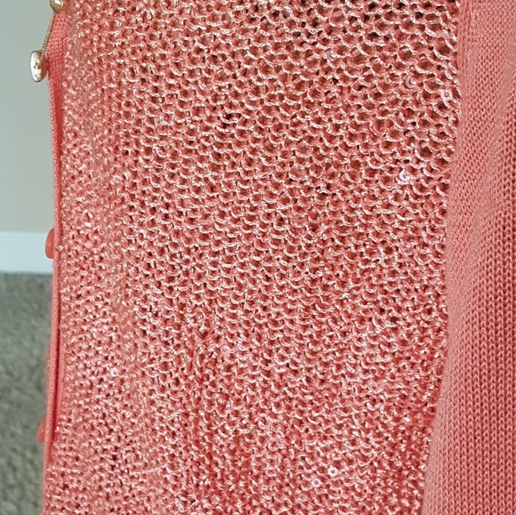 APT 9 Cardigan Sweater - Coral/Peach - Picture 4 of 5